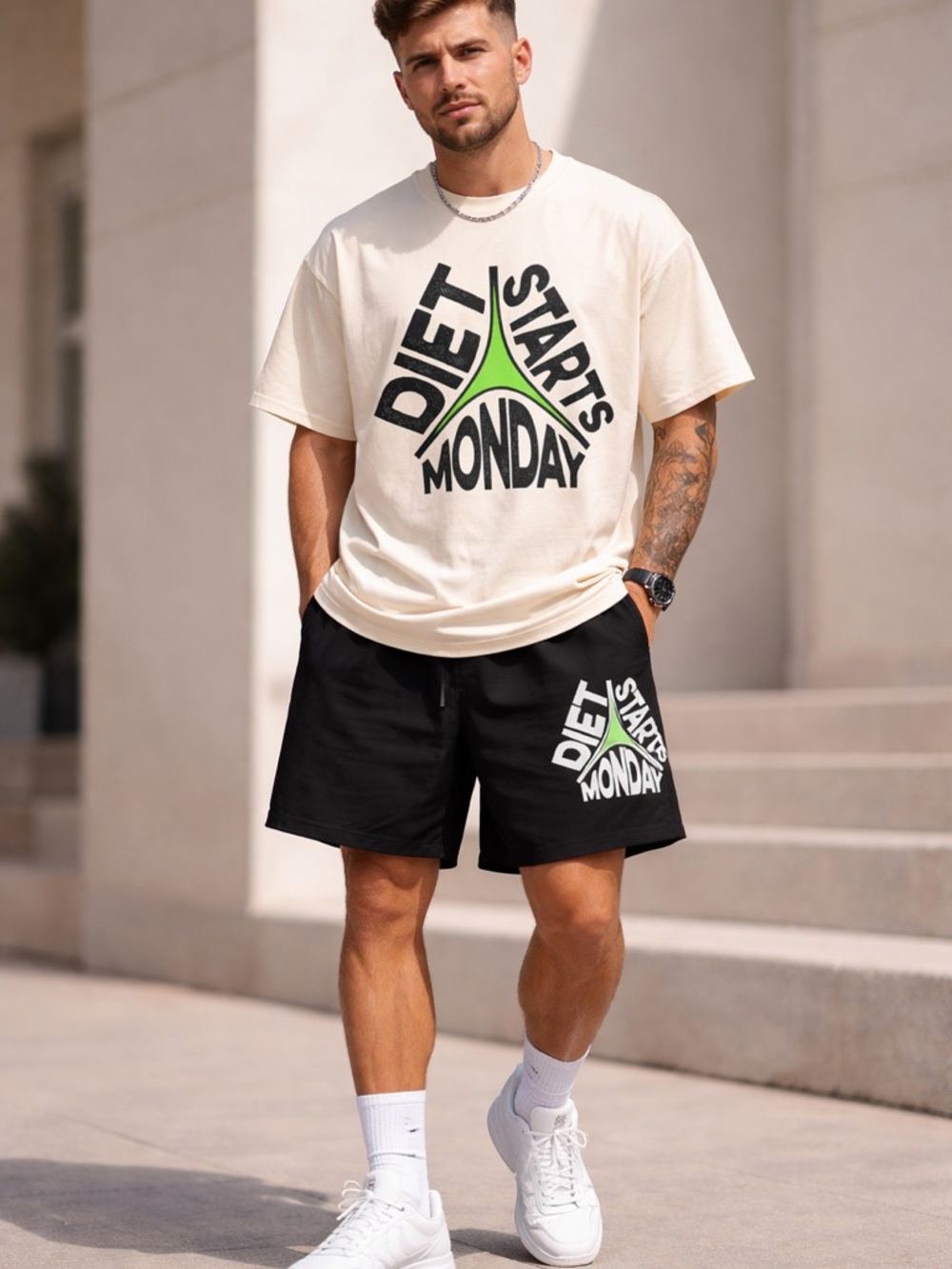 Diet Starts Monday Matching Set Tee + Shorts (SOLD OUT 🔥)